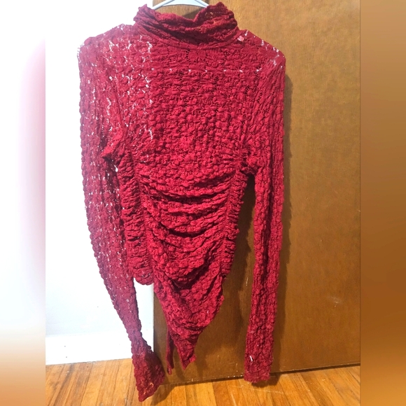 Free People Tops - 𝅺Intimately Free People Day & Night Red Lace Bodysuit Size XS